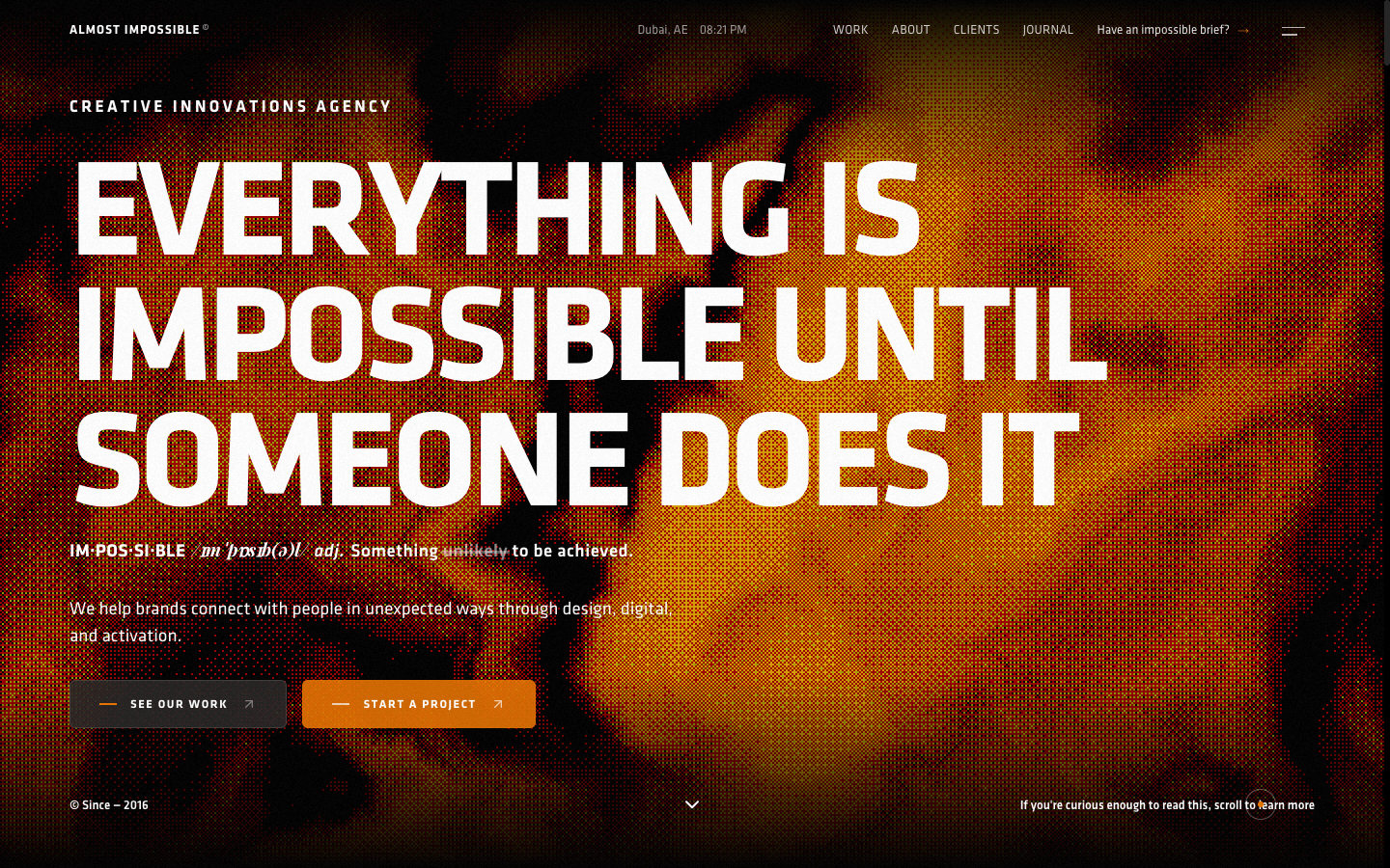 Almost Impossible Agency website